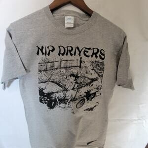 the Nip Drivers   band t shirt  size small sport gray
